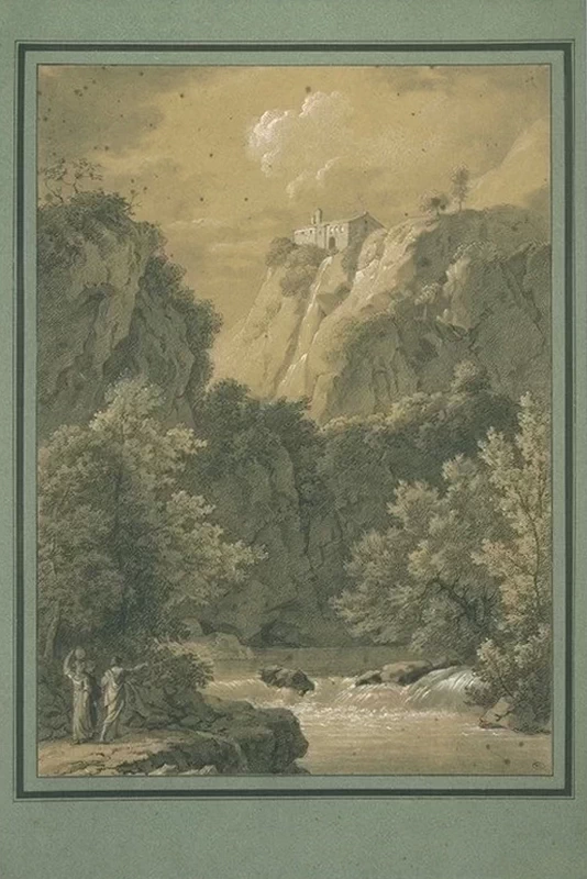Ruscello in fondo a rocce a strapiombo - Louvre Collections